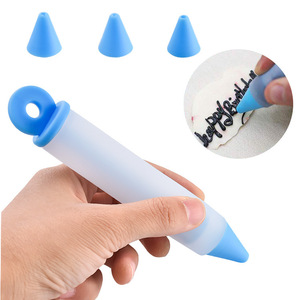 Pistolet à douille en silicone pour la décoration de gâteaux et biscuits, outil de pâtisserie DIY, style moderne et minimaliste - Product Image 1