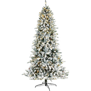 In the Trend 5FT 6FT 7FT PE Mix PVC Luxury Snow White Spruce Christmas <b>Tree</b> with Ornaments and <b>Light</b> Tabletop Base - Product Image 1