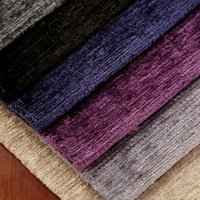 Tissu de luxe en chenille teint en fil pour ameublement et housses de canapé