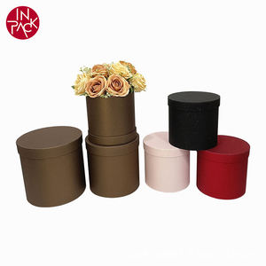 Boîte Cadeau de Luxe pour Maman, Bouquet de Roses Blanches et Roses, Emballage en Forme de Cœur, <span class=keywords><strong>Tube</strong></span> <span class=keywords><strong>Rond</strong></span> Rigide en Carton, Boîte à Fleurs en Papier - Product Image 3