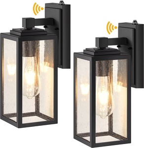 Đèn tường LED cảm biến chuyển động PIR chống nước, chống gỉ, hình vuông, gắn tường, hệ thống cảm biến ánh sáng tự động, ổ cắm GFCI, E26, 1 bóng đèn - Product Image 3