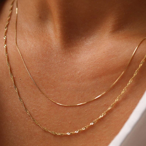 CANNER Cadena de Eslabones de Plata de Ley 925 con Baño de Rodio, Collar Ondulado Minimalista para Mujer y Hombre, Joyería al por Mayor - Product Image 2