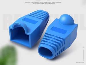 Cavo di <span class=keywords><strong>rete</strong></span> in cristallo <span class=keywords><strong>copertura</strong></span> protettiva super doppia schermatura ecologici in gomma RJ45 non schermato parapolvere - Product Image 2