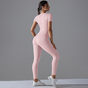 Conjuntos Deportivos de 2 Piezas para Mujer para Gimnasio y <span class=keywords><strong>Yoga</strong></span> con Camiseta sin Mangas y Shorts Atléticos para Verano - Product Image 4