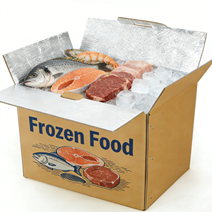 Caja <span class=keywords><strong>de</strong></span> Transporte <span class=keywords><strong>de</strong></span> Alimentos Congelados y Mariscos, con Revestimiento <span class=keywords><strong>de</strong></span> Papel <span class=keywords><strong>de</strong></span> Aluminio, Caja <span class=keywords><strong>de</strong></span> Transporte <span class=keywords><strong>de</strong></span> Carne, Caja Térmica Aislada <span class=keywords><strong>de</strong></span> Cartón - Product Image 1