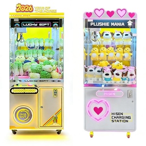 เครื่องเล่นเกมหยอดเหรียญแบบขายส่งสำหรับสวนสนุก เครื่องคีบตุ๊กตาหยอดเหรียญแบบอาร์เคด ตู้คีบตุ๊กตาขนนุ่ม ตู้คีบตุ๊กตาโลหะแบบญี่ปุ่น มีไฟกระพริบ - Product Image 1