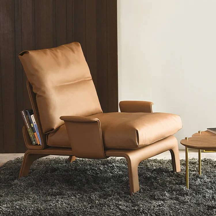 Groothandel Meubels Fabriek Postmoderne Minimalistische Italiaanse Luxe Woonkamer Meubels Fauteuil Lederen Art Leisure Couch Sofa