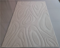 Tapis jacquard uni en microfibre douce texturée pour salon, chambre à coucher, maison moderne
