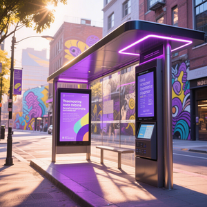 Cho cosun ngoài trời video quảng cáo hộp Đèn mát xe buýt dừng nơi trú ẩn với trạm signage & hiển thị nhỏ cho trạm xe buýt - Product Image 3