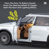 Modèle de voiture SUV grand format à énergie nouvelle à l'échelle 1:24 avec portes ouvrables, éclairage doux et effets sonores réalistes