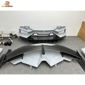 Nuevo Kit de Carrocería Adicional Estilo SVJ de Fibra de Carbono Semibrillante con Tejido Twill para Parachoques y Alerón Trasero de Lamborghini Aventador LP700 - Product Image 6