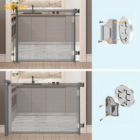 Barrière de sécurité pour bébé rétractable Sair, fixation murale sans perçage, protection pour enfants, barrière de sécurité en maille, barrière de sécurité intérieure pour bébé, barrière à double verrouillage