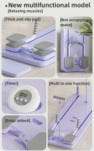 Juego <span class=keywords><strong>de</strong></span> dispositivo <span class=keywords><strong>de</strong></span> entrenamiento <span class=keywords><strong>de</strong></span> fuerza abdominal portátil para uso doméstico, tablero <span class=keywords><strong>de</strong></span> Pilates reformador plegable - Product Image 4