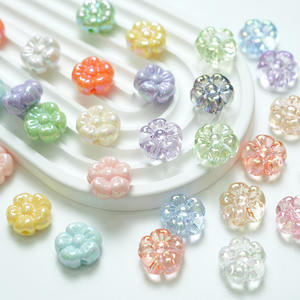 ลูกปัดอะคริลิครูตรงลายดอกไม้หลากสีสำหรับอุปกรณ์เสริมโซ่โทรศัพท์มือถือวัสดุทำด้วยมือแบบ DIY - Product Image 1