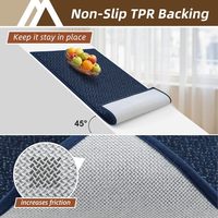 Ensemble de 2 tapis de cuisine modernes en polypropylène tufté, antidérapants, lavables et résistants aux taches pour évier