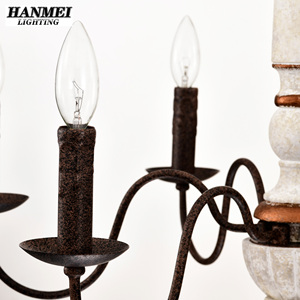 Metal Candle Chandelier Warm White LED Modern Minimalist Style Adjustable Hanging Height for Home & Restaurant Use HM-<b>DJ</b>-W1592P2 - Product Image 6