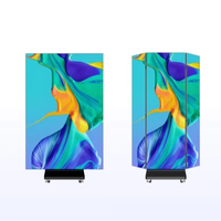 Afficheur LED pliable à trois volets P1.25, double face, portable, écran d'affichage numérique pliable, 3840Hz, affichage publicitaire mobile