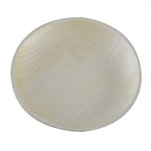 Plato de Servir de Hoja de Palma Areca de 20 cm, Ecológico, Biodegradable, Desechable, Minimalista, Color Sólido, para Fiestas, con Grabado - Product Image 1