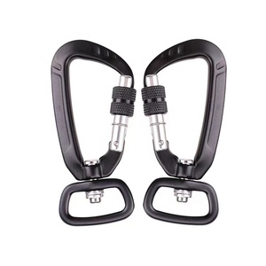 Factory Custom Small Swivel Carabiner keychain Auto locking Aluminum Carabiner for dog leash