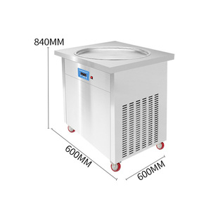 Thương mại Sữa chua & chiên Ice Cream CuộN máy duy nhất & đôi nồi cho đông lạnh trái cây tươi được làm bằng sữa & nước thành phần - Product Image 1