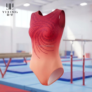 Wholesale Sleeveless Gymnastics Leotards Scoop Neck Shiny Foil Sparkly Kids Girls Competition Performance Bodysuits Bulk Factory