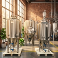 Fermenteur conique en acier inoxydable de 200 L / Cuve de fermentation à double enveloppe pour microbrasserie et brassage artisanal