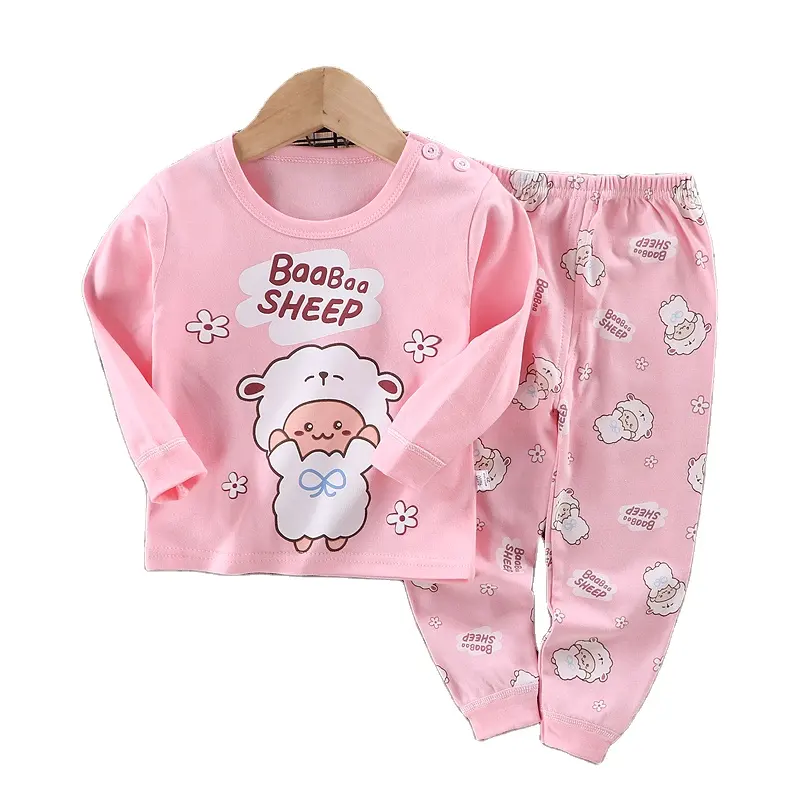 3-8years erkek ve kız pijama rahat ve nefes alabilir pamuklu çocuk pijamaları bebek iç çamaşırı çocuk erkek ev giyim takım elbise