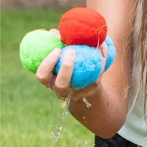 Cotton Splash Soaker Bomb Ball Outdoor Sommer Kampfspiel Selbst dichtende Wasserball ons Quick Fill Hair Ball Wieder verwendbarer Wasserball