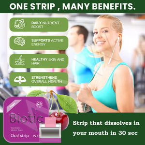 Película de disolución oral de Bióticos de alta calidad y bajo precio, suplemento Natural, soporte energético, vitamina, película delgada oral, tiras de fusión oral - Product Image 6