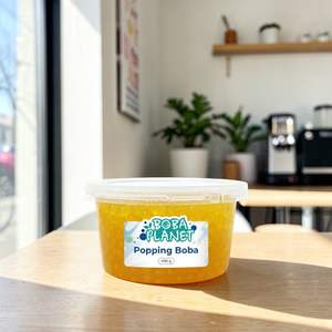 Boba de 5mm con Sabor a Maracuyá, Certificación HACCP, Hecho en Taiwán, Alta Calidad, Listo para Comer, en Botella, para Cafeterías - Product Image 1