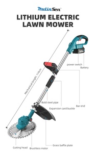 <span class=keywords><strong>Tondeuse</strong></span> à gazon électrique sans fil professionnelle Mulinsen de haute qualité, outils de jardin portatifs, moteur sans balais - Product Image 6