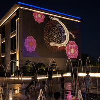 Éclairage LED de façade en aluminium ultra-lumineux à grille, étanche, pour accentuation extérieure et intérieure des bâtiments