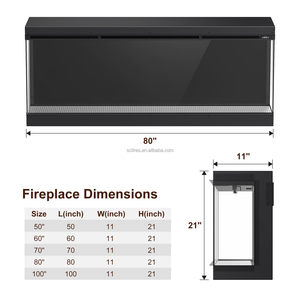 Chimenea con Espejo 3D, Chimenea LED Realista con Efecto de Fuego, Soporte para TV de 33-80 Pulgadas, Diseño Espejado Exquisito de Alta Gama - Product Image 4