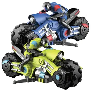 2023 סגנון חדש rc אופנוע צעצוע מודל 1:10 2.4g 4ch פעלולים אופנוע סיבוב דריפט Rc מכונית