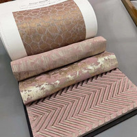 Rideaux occultants jacquard de luxe, résistants à l'eau, de poids moyen, roses, pour chambre de fille