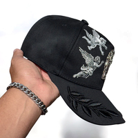 Échantillon Gratuit Casquette de Baseball Sportive en Daim 100% Coton à 5 Panneaux avec Broderie 3D JUDAS TADEO ANGELICAL Gorras Belicas Épingle Métallique Vente en Gros