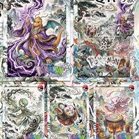 Cartes émaillées gaufrées double face personnalisées Eif Baby Mystery Collectible Pokemoned Cute Family, boîte de boosters, jeux de société, anime