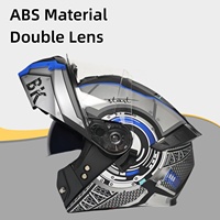 Casque de moto modulaire de haute qualité en ABS, protection de la tête et visières doubles, lentille interne interchangeable, approvisionnement direct en usine