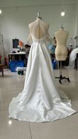 Robe de mariée bohème amincissante NDB10068, sans manches, sexy, dos nu, dentelle blanche