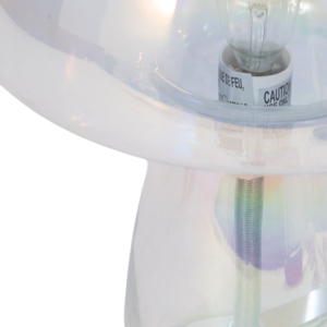 Lampada da Tavolo a Forma di Fungo in Vetro Trasparente, Illuminazione Moderna per Camera da Letto e Soggiorno, Stile Boho - Product Image 5