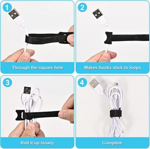 Màu sắc linh hoạt velcroes tự động cầm tay tự kẹp dây đeo móc và vòng dây đeo Cáp Tie tùy chỉnh velcroes - Product Image 5