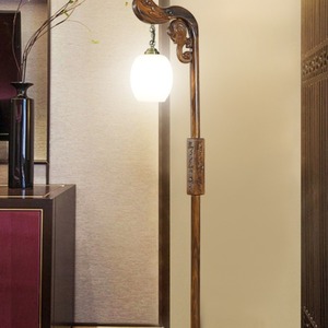 2023 New Retro Style Chinese Style High-End <b>Table</b> <b>Lamp</b> Antique Zen Floor <b>Lamp</b> for Living Room Tea Room <b>Study</b> Room Wood Shade - Product Image 3