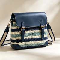 Sac à main de luxe pour femme en papier tissé artisanal, imperméable, avec deux sangles, portable, mode décontractée, sac à bandoulière, personnalisable en usine