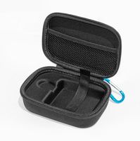 Étui de rangement pour appareil auditif en EVA rigide, portable, antichoc, pour voyage, avec poche en filet pour accessoires, étui seul
