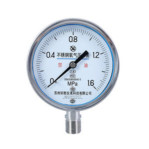 Manómetro de Oxígeno de Acero Inoxidable Suzhou XuanSheng, 100 mm, Analógico, 0 a 1.6 MPa, Conexión Roscada - Product Image 1