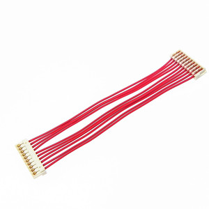 Hoogwaardige ACES 91209-01011 10-pins 1,0 mm pitch IDC dubbelzijdige rode kabelboom voor drones, op maat gemaakte lengte - Product Image 2