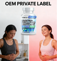 Cápsulas OEM Todo en Uno de Calostro + Probióticos y Prebióticos |   90 Cápsulas con Enzimas Digestivas para Apoyar el Bienestar Intestinal
