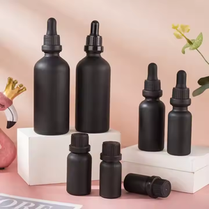 Botellas de Suero Vacías de Alta Calidad de 1 oz, Color Negro Mate, 5 ml, 10 ml, 20 ml, 100 ml, Botella de Vidrio con Gotero para Aceites Esenciales - Product Image 6