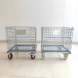 Kho hậu cần <span class=keywords><strong>Stackable</strong></span> dây lưới Pallet dây lưới Container vận chuyển hộp giỏ container cho ánh sáng tải - Product Image 3