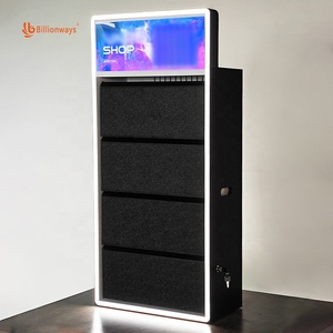 <strong>Customized</strong> 5 Layers Lockable Cigarette <strong>Display</strong> <strong>Rack</strong> Plastic ABS Tobacco <strong>Displays</strong> Case with Light Box - Product Image 4